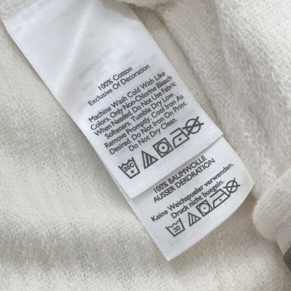 Eddie Bauer Womens SZ M Cream-Ivory Full Zip Hoodie Sweater Reglan Long Sleeve - Picture 4 of 13